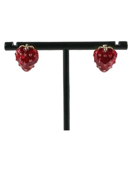 Kolczyki TRUSKAWKI TRUSKAWKA LOLITA AKCESORIA srebrny sztyft 925