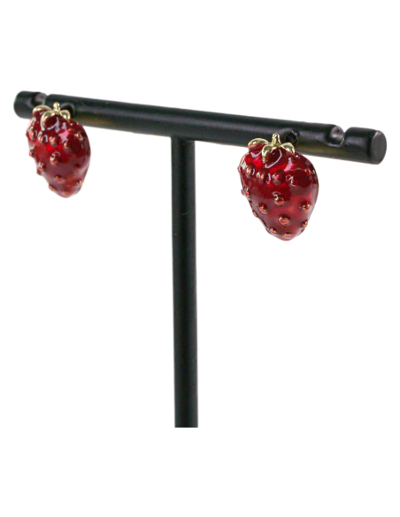 Kolczyki TRUSKAWKI TRUSKAWKA LOLITA AKCESORIA srebrny sztyft 925