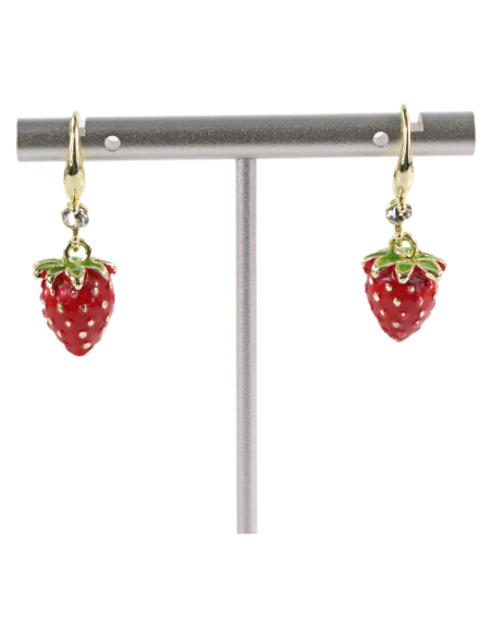 Kolczyki TRUSKAWKI TRUSKAWKA LOLITA AKCESORIA srebrny sztyft 925