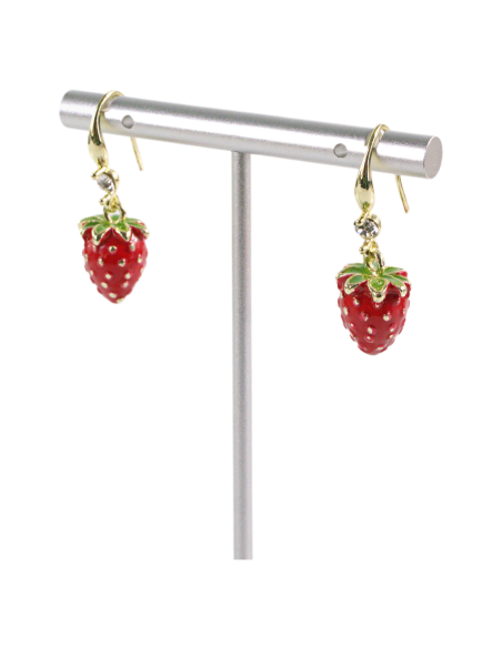 Kolczyki TRUSKAWKI TRUSKAWKA LOLITA AKCESORIA srebrny sztyft 925