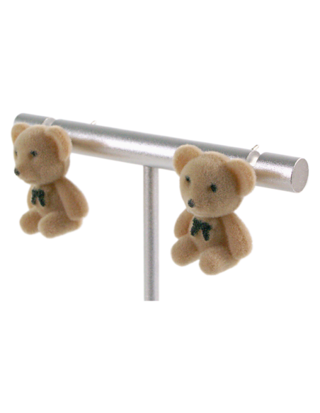 Kolczyki MIŚ MISIE "TEDDY BEAR" LOLITA AKCESORIA srebrny sztyft 925