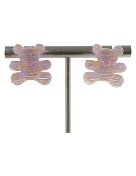 Kolczyki MIŚ MISIE "TEDDY BEAR" LOLITA AKCESORIA srebrny sztyft 925