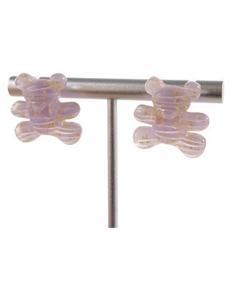 Kolczyki MIŚ MISIE "TEDDY BEAR" LOLITA AKCESORIA srebrny sztyft 925