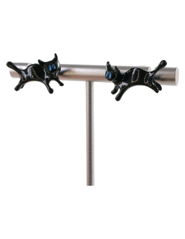 Kolczyki CZARNE KOTKI KOT LOLITA AKCESORIA...