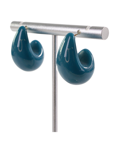 Kolczyki NIEBIESKIE AKRYLOWE ŁEZKI KROPLE...