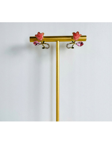 Kolczyki KWIATY KONWALIE BOHO Lolita...