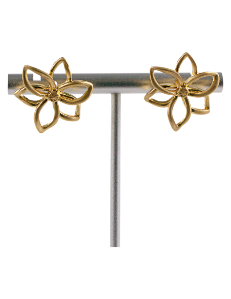 Kolczyki ZŁOTE KWIATKI KWIAT  LOLITA AKCESORIA srebrny sztyft 925