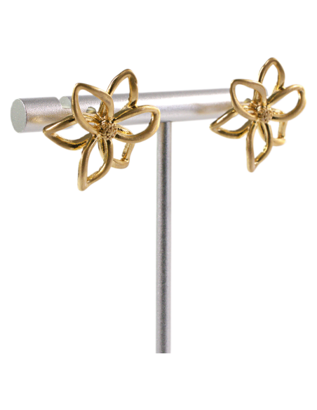 Kolczyki ZŁOTE KWIATKI KWIAT  LOLITA AKCESORIA srebrny sztyft 925