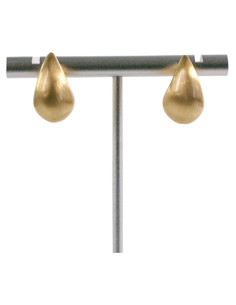 Kolczyki ZŁOTE MATOWE  ŁEZKI KROPLE LOLITA AKCESORIA...