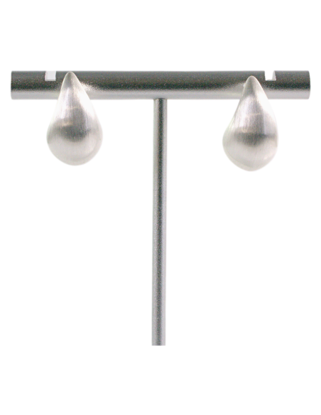 Kolczyki SREBRNE MATOWE ŁEZKI KROPLE LOLITA AKCESORIA srebrny sztyft 925