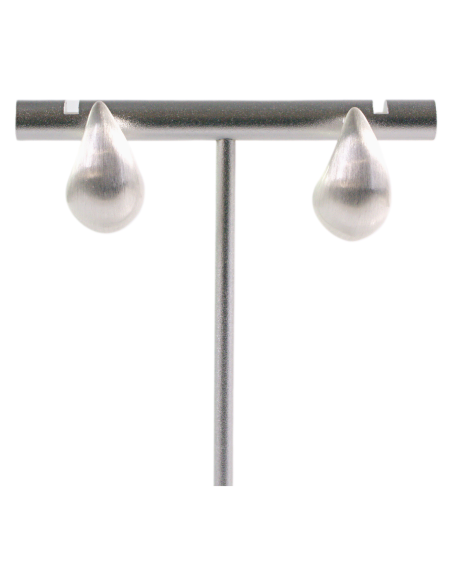 Kolczyki SREBRNE MATOWE ŁEZKI KROPLE LOLITA AKCESORIA srebrny sztyft 925