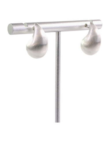 Kolczyki SREBRNE MATOWE ŁEZKI KROPLE LOLITA...