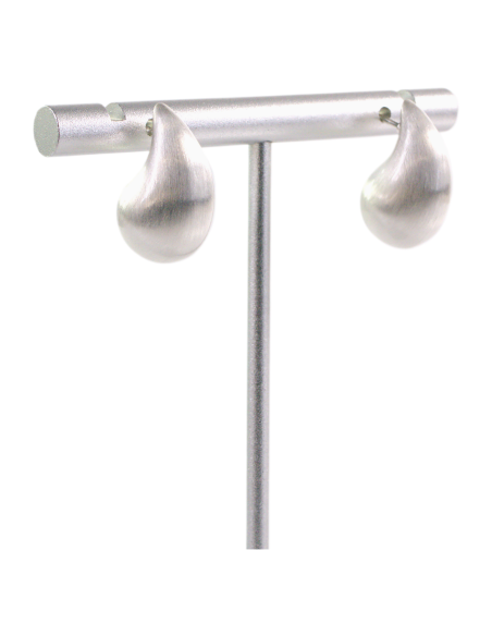 Kolczyki SREBRNE MATOWE ŁEZKI KROPLE LOLITA AKCESORIA srebrny sztyft 925