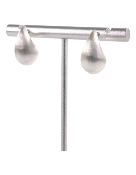 Kolczyki SREBRNE MATOWE ŁEZKI KROPLE LOLITA AKCESORIA srebrny sztyft 925