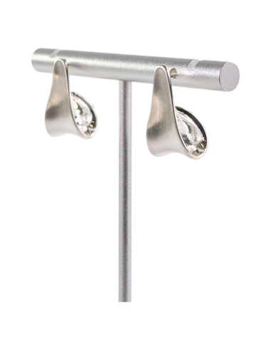 Kolczyki SREBRNE MATOWE ŁEZKI KROPLE LOLITA...