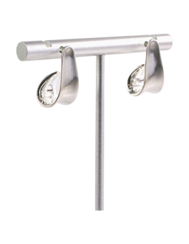 Kolczyki SREBRNE MATOWE ŁEZKI KROPLE LOLITA...