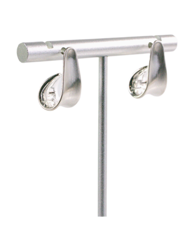 Kolczyki SREBRNE MATOWE ŁEZKI KROPLE LOLITA...