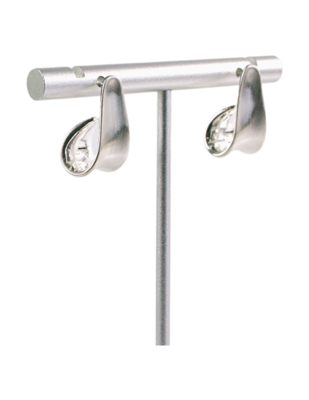 Kolczyki SREBRNE MATOWE ŁEZKI KROPLE LOLITA AKCESORIA srebrny sztyft 925