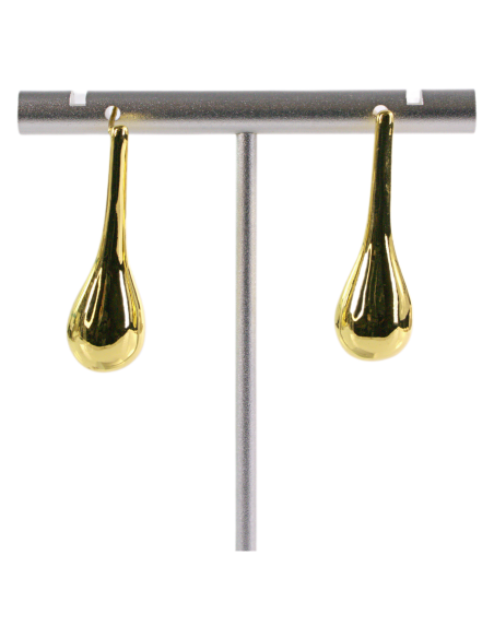 Kolczyki ZŁOTE DŁUGIE  ŁEZKI KROPLE LOLITA AKCESORIA srebrny sztyft 925