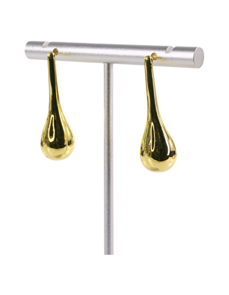 Kolczyki ZŁOTE DŁUGIE  ŁEZKI KROPLE LOLITA AKCESORIA srebrny sztyft 925