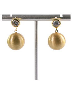 Kolczyki ZŁOTE MATOWE KULKI LOLITA AKCESORIA srebrny...