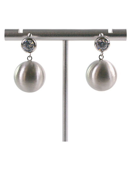 Kolczyki SREBRNE MATOWE KULKI LOLITA AKCESORIA srebrny sztyft 925