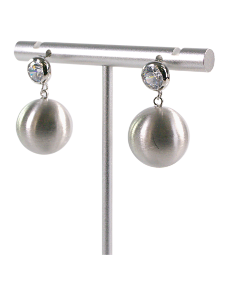 Kolczyki SREBRNE MATOWE KULKI LOLITA AKCESORIA srebrny sztyft 925