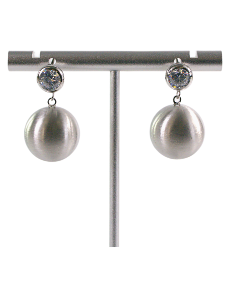 Kolczyki SREBRNE MATOWE KULKI LOLITA AKCESORIA srebrny sztyft 925