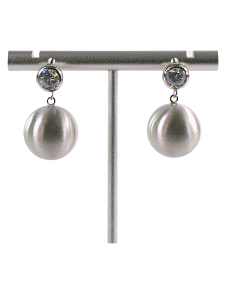 Kolczyki SREBRNE MATOWE KULKI LOLITA AKCESORIA srebrny sztyft 925