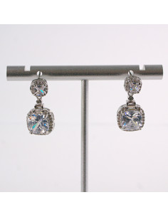 Kolczyki SREBRNE CRYSTAL "CUBE" LOLITA AKCESORIA srebrny...