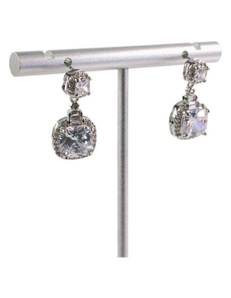 Kolczyki SREBRNE CRYSTAL "CUBE" LOLITA AKCESORIA srebrny sztyft 925