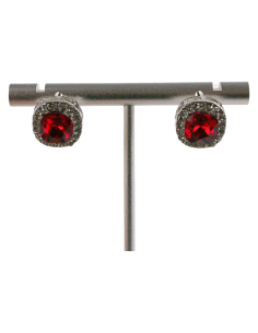Kolczyki a'la BRYLANTY CZERWONE  LOLITA AKCESORIA srebrny...