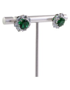 Kolczyki a'la BRYLANTY ZIELONE  LOLITA AKCESORIA srebrny...