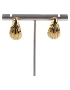 Kolczyki ZŁOTE KARBOWANE ŁEZKI KROPLE  STAL CHIRURGICZNA... 2