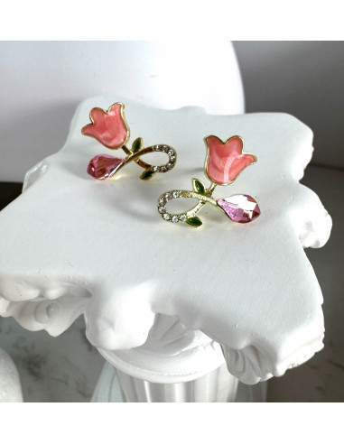 Kolczyki KWIATY KONWALIE BOHO Lolita...