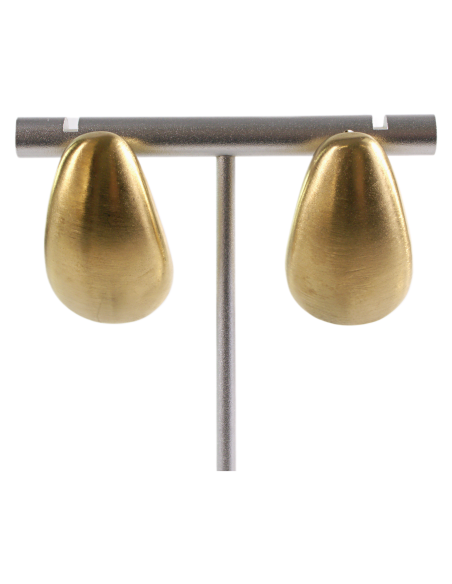 Kolczyki ZŁOTE DUŻE ŁEZKI KROPLE  STAL CHIRURGICZNA  LOLITA AKCESORIA