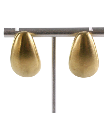 Kolczyki ZŁOTE DUŻE ŁEZKI KROPLE  STAL...