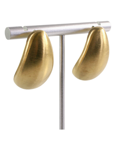 Kolczyki ZŁOTE DUŻE ŁEZKI KROPLE  STAL CHIRURGICZNA  LOLITA AKCESORIA