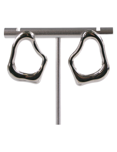 Kolczyki SREBRNE ASYMETRYCZNE CHMURKI  STAL CHIRURGICZNA...