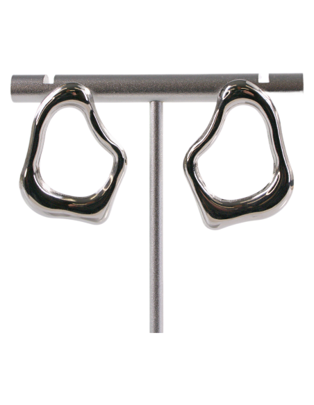 Kolczyki SREBRNE ASYMETRYCZNE CHMURKI  STAL CHIRURGICZNA  LOLITA AKCESORIA