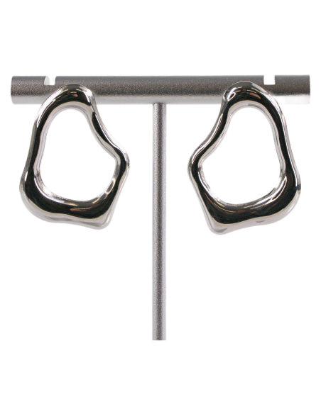 Kolczyki SREBRNE ASYMETRYCZNE CHMURKI  STAL CHIRURGICZNA  LOLITA AKCESORIA