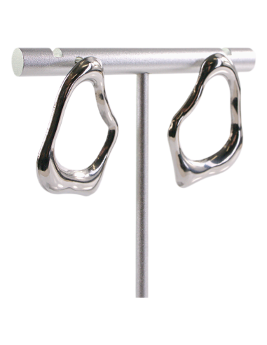 Kolczyki SREBRNE ASYMETRYCZNE CHMURKI  STAL...