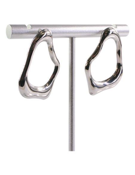 Kolczyki SREBRNE ASYMETRYCZNE CHMURKI  STAL CHIRURGICZNA  LOLITA AKCESORIA