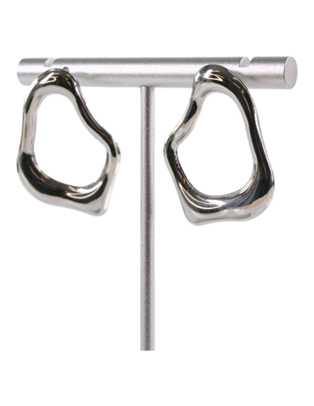 Kolczyki SREBRNE ASYMETRYCZNE CHMURKI  STAL CHIRURGICZNA  LOLITA AKCESORIA