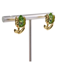 Kolczyki RÓŻA  ZIELONA RÓŻYCZKA STAL CHIRURGICZNA  LOLITA... 2