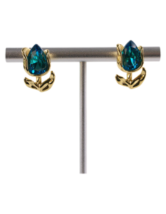 Kolczyki RÓŻA  NIEBIESKA RÓŻYCZKA STAL CHIRURGICZNA... 2