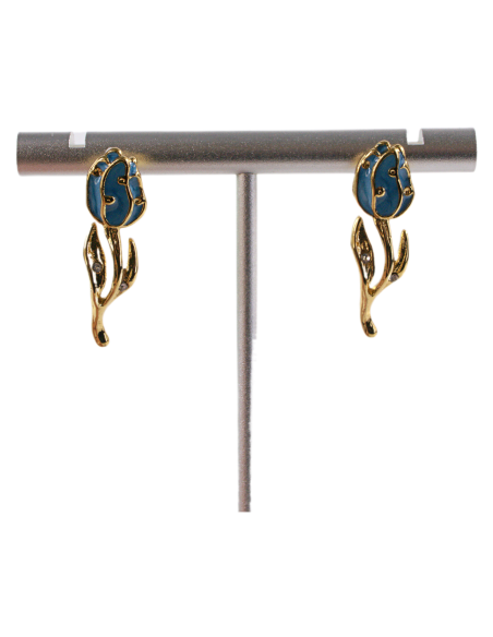 Kolczyki RÓŻA  RÓŻYCZKA STAL CHIRURGICZNA  LOLITA AKCESORIA