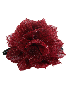 Klamra do Włosów WIECZOROWA BORDOWY KWIAT KWIATEK Lolita...