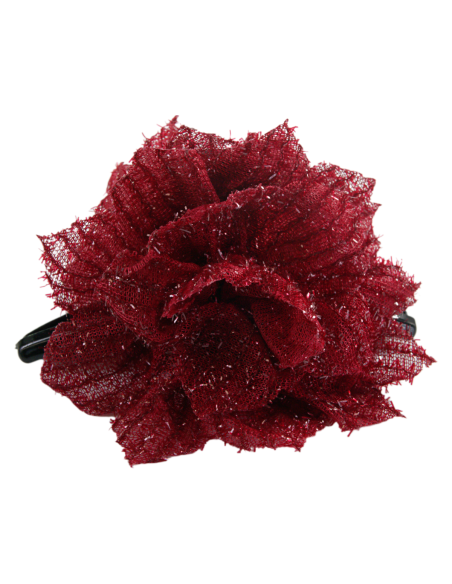 Klamra do Włosów WIECZOROWA BORDOWY KWIAT KWIATEK Lolita Akcesoria