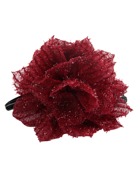 Klamra do Włosów WIECZOROWA BORDOWY KWIAT KWIATEK Lolita Akcesoria